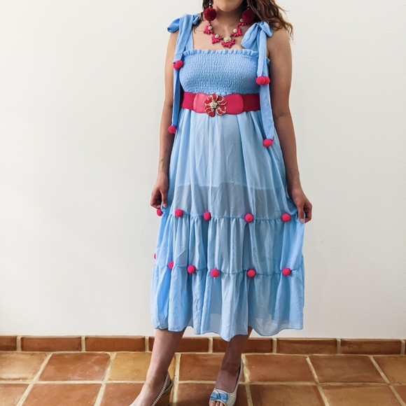 NWT Pom Pom Beach Maxi Summer Dress - Picture 7 of 12